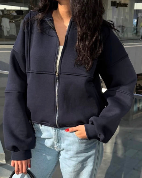 Essential jacket in navy blue