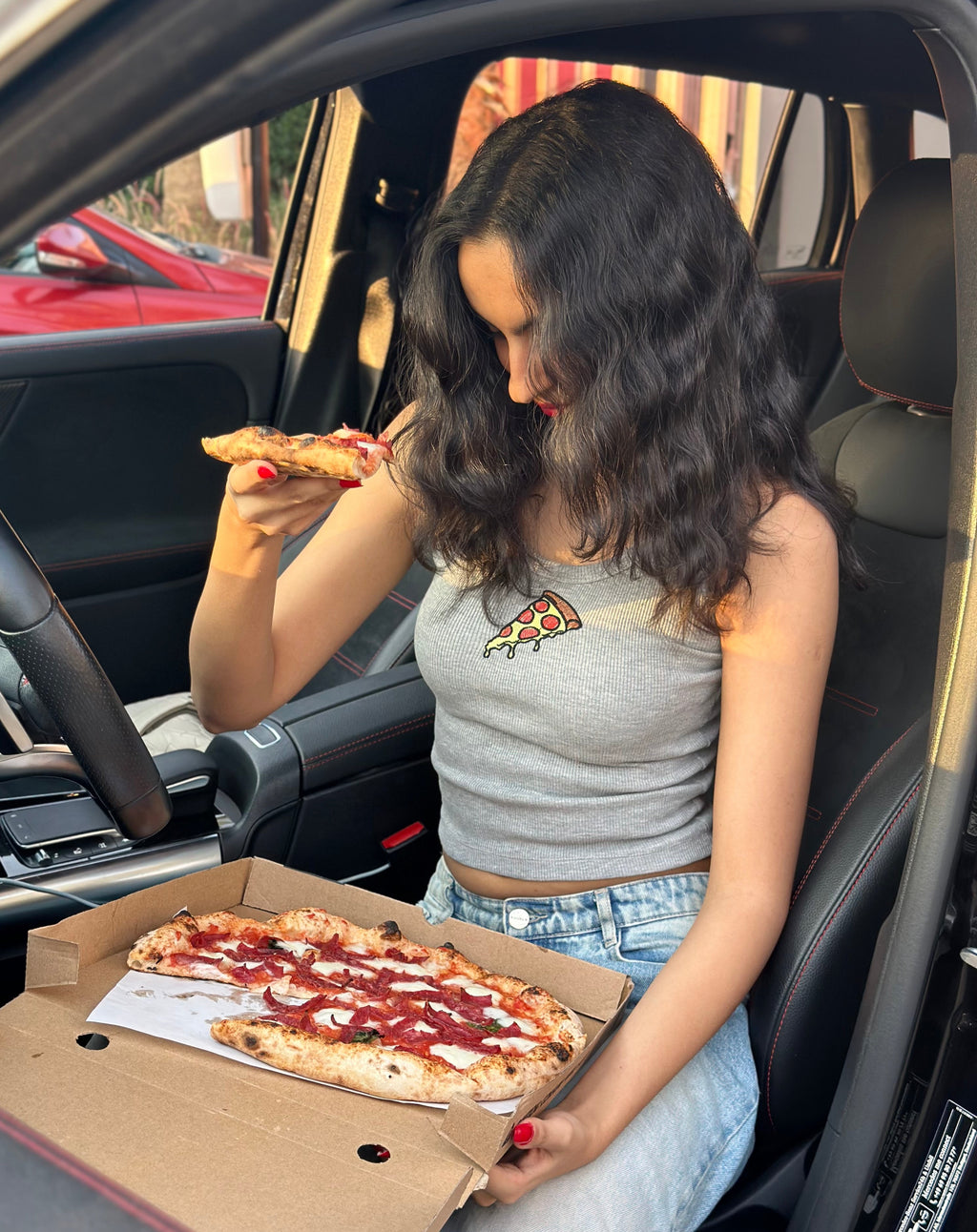 Pizza top in grey