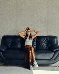 The fringe wave skirt in chocolate