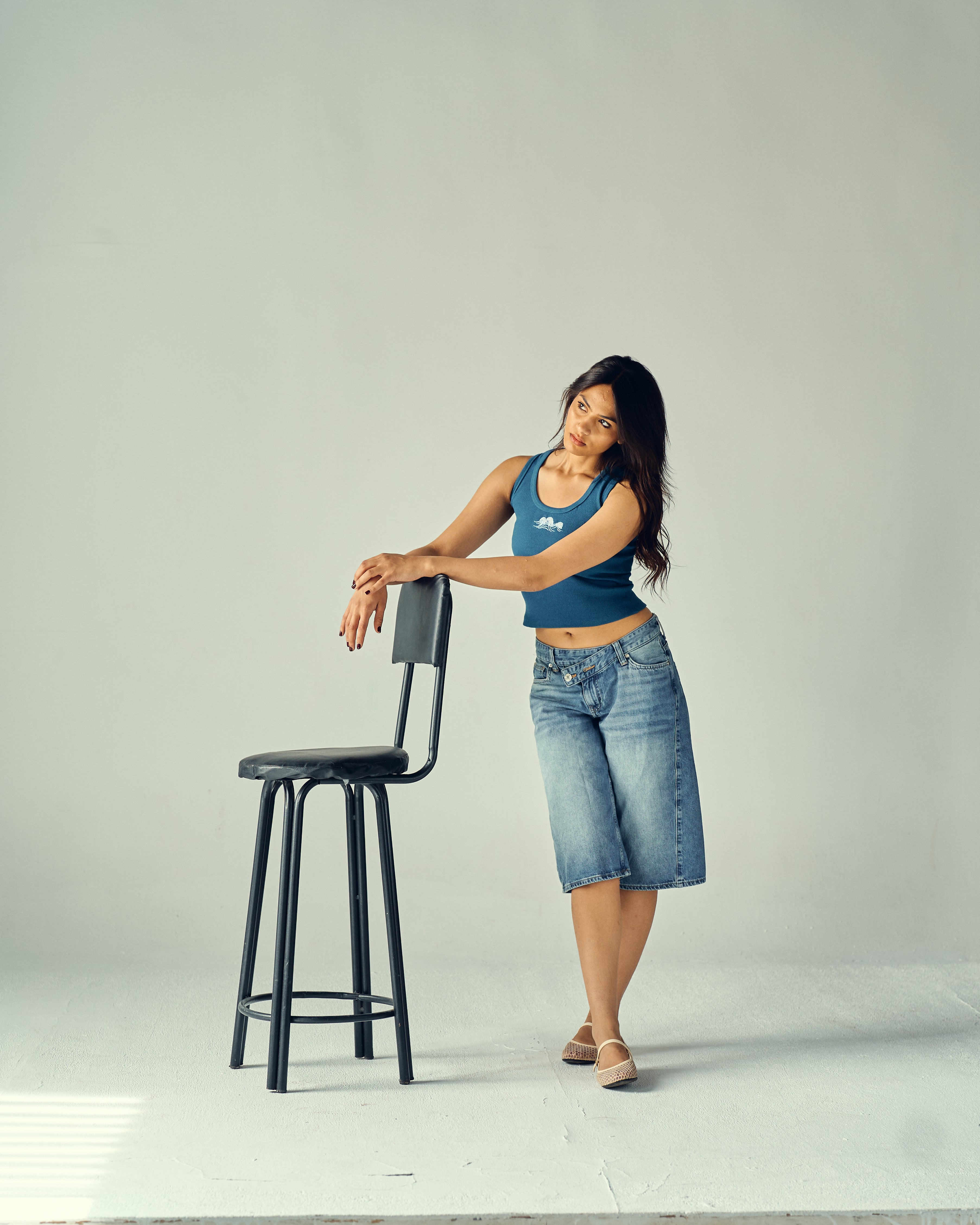 marine top in deep blue
