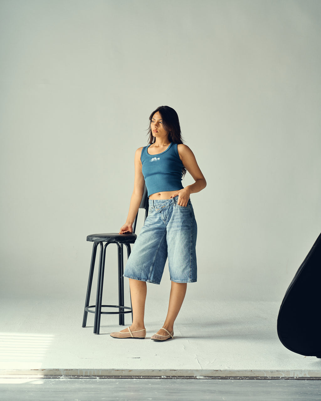 marine top in deep blue